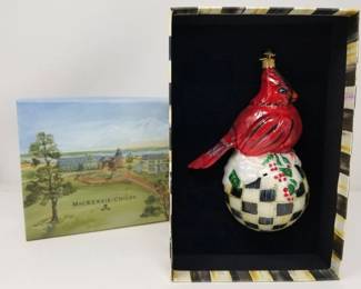 Lot # : 242 - MacKenzie-Childs cardinal bird christmas ornament