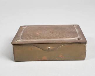 Lot # : 124 - Vintage German brass stamp box