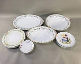 Lot # : 359 - Group of porcelain and ceramic tableware saucers, etc.