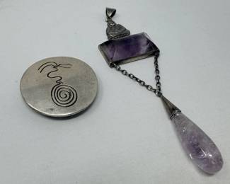 Lot # : 180 - Pair of sterling silver pendants