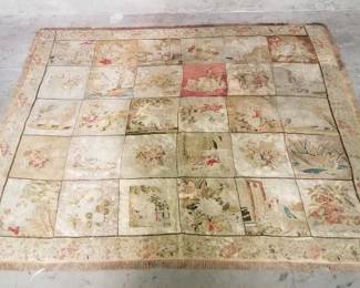 083 Lot 377g Vintage handmade tapestry