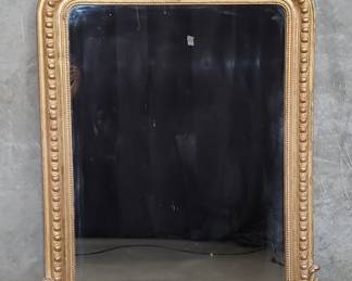 047 Lot 330 Antique French gilt wood and gesso wall mirror
