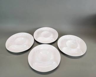 Lot # : 185 - 4 vintage California pottery artichoke plates