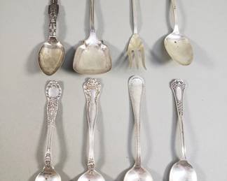 051 Lot 17 Group of sterling silver spoons and fork