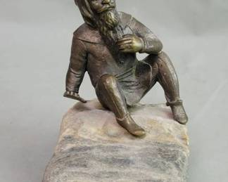 Lot # : 178 - Vintage brass "Wroclaw Dwarf" figure on rock