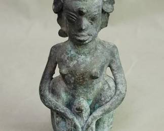 Lot # : 176 - Vintage African cast bronze fertility figure