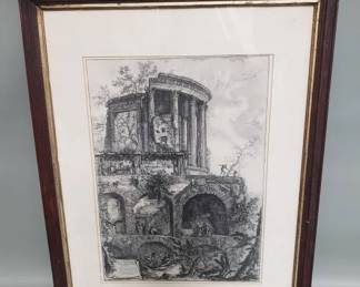 Lot # : 288 - Giovanni Battista Piranesi "Altra Veduta del tempio della Sibilla in Tivoli" etching