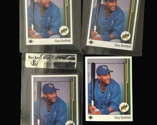 Lot # : 356h - Lot of 1989 Gary Sheffield Upper Deck rookie cards