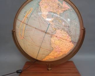 177 Lot 453 Vintage 16inch Crams political terrestrial globe