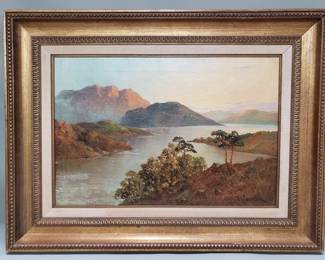 078 Lot 156 F.E. Jamieson signed Highland landscape oil on canvas