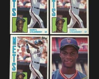 Lot # : 360h - Lot of 4 1984 Darryl Strawberry rookie cards