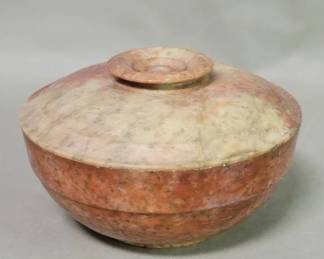 Lot # : 78 - Antique soapstone covered bowl