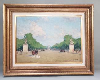 161 Lot 290 Gaston Knecht signed Champslyses oil on canvas