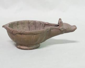199 Lot 67 Antique bronze figural oil lamp