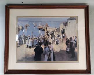 Lot # : 244 - Framed print of "Gala Day at Newlyn" by Stanhope Alexander Forbes