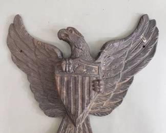 Lot # : 61 - Vintage cast iron Federal eagle plaque
