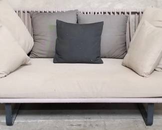 011 Lot 444 Kettal Bitta aluminum and polyester rope sofa