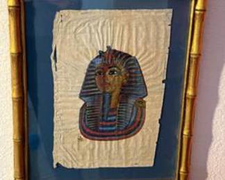 Lot #132 Framed Egyptian Papyrus Art Collection | Ancient Egypt Themed Wall Décor Grouping