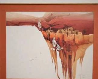 Lot #27 Mike Atkinson "Cliff People" Limited Edition Signed & Numbered Southwestern Art Print #544/950
