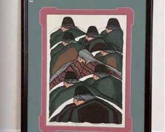 Lot #199 Amado M. Peña Jr. Signed Limited Edition Print 52/65 – Framed Southwestern Native American Artwork
