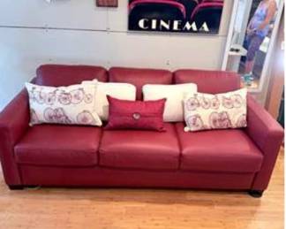 Lot #11 Brand New Italsofa Leather Sleeper Sofa | Tags Attached | Mattress Still Sealed | Modern Luxury Sofa Bed