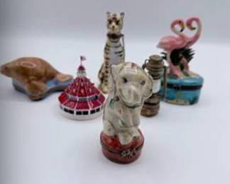 Lot #238 Limoges France Trinket Box & Miniature Figurine Collection | Hand-Painted Porcelain Keepsakes