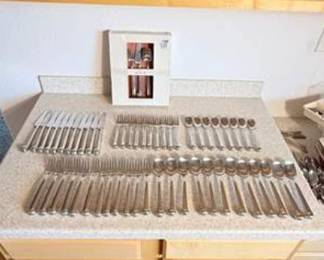 Lot #155 Massive Joseph Abboud Flatware Set | Stainless Steel Service for 12+ with Serving Pieces & Storage Box