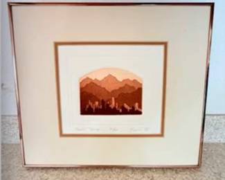 Lot #106 Signed & Numbered Limited Edition Mountain Landscape Print | Framed Western Artwork | Denver Front Range