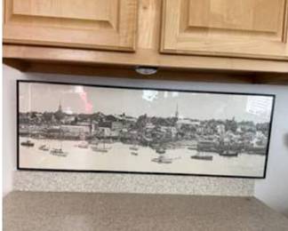 Lot #105 Limited Edition Framed Newport Waterfront Print | Nautical Harbor Artwork | Signed & Numbered Coastal Wall Art | Estate