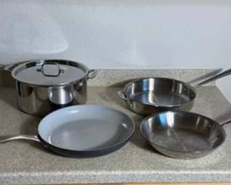 Lot #159 All-Clad Stainless Cookware & GreenPan Ceramic Fry Pan Collection | Premium Kitchen Essentials