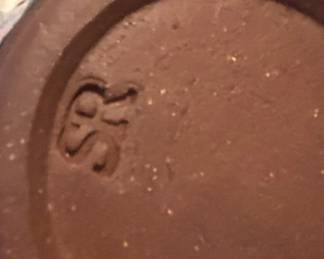 Studio Pottery Mug with Textured Glaze and Makers Mark second image