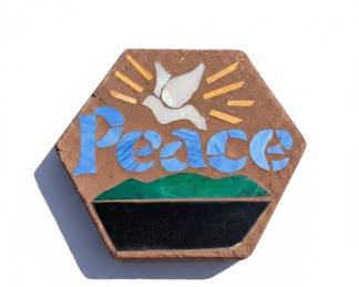 Peace Dove Hexagonal Stepping Stone