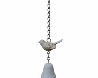 Vintage Cast Iron Bird and Bell Wind Chime