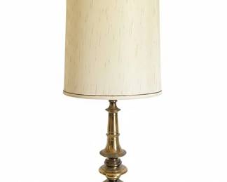 Vintage Stiffel Brass Table Lamp with Drum Shade