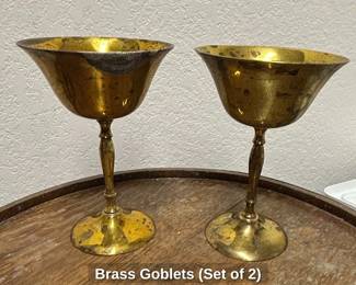 Brass Goblets Set of