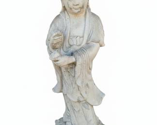 Vintage Concrete Garden Statue of Guanyin