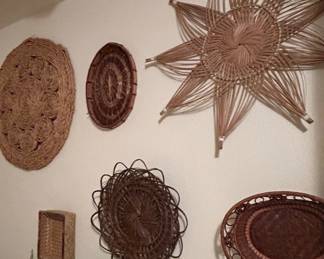 Woven Wicker and Grass Wall Decor Collection second image