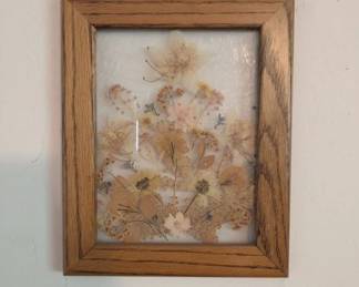 Framed Pressed Flowers Art