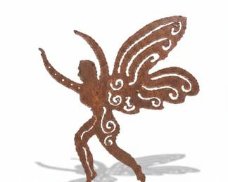 Rusted Metal Fairy Garden Stake