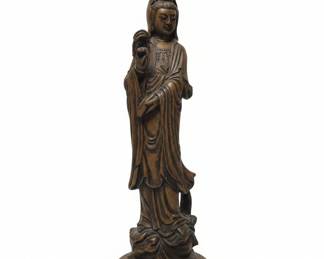 Bronze Statue of Guanyin with Child