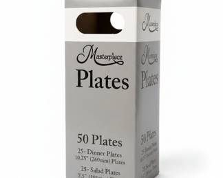 Masterpiece White Plastic Plates Set