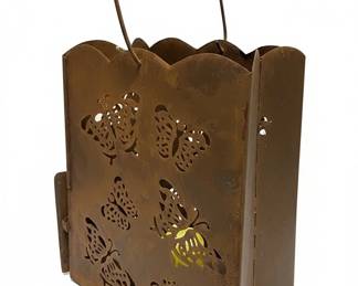 Vintage Metal Butterfly Lantern