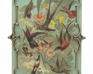 Ernst Haeckel Lithograph of Hummingbirds in Decorative Frame
