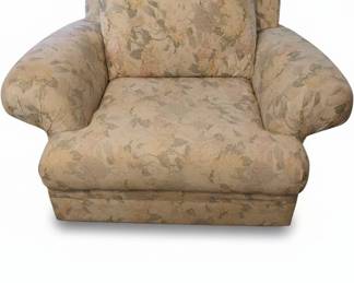 Floral Upholstered Club Chair