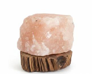 Himalayan Salt Lamp on Wood Base