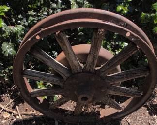 Antique Wooden Spoke Car Wheel