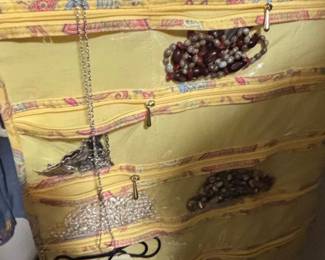 Assorted Costume Jewelry Collection in Hanging Organizer second image