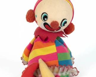 Vintage Plush Clown Doll