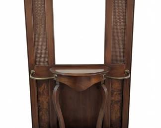 Antique Hall Tree with Mirror and Bench second image