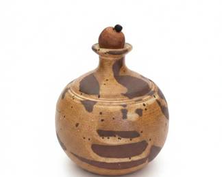 Stoneware Ceramic Jar with Stopper